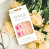 Press on Nails Medium Square Pink 24Pcs Glossy Full Cover