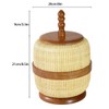 Nantucket Pot Belly Baskets Handmade Woven Rattan Circular Storage Basket