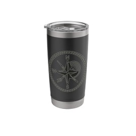 Compass Vinyl Rose Shantycore Symbol Stainless Steel Insulated Tumbler