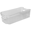 Home Basics Fridge Pantry and Closet Organization Bin, MEDIUM, Clear