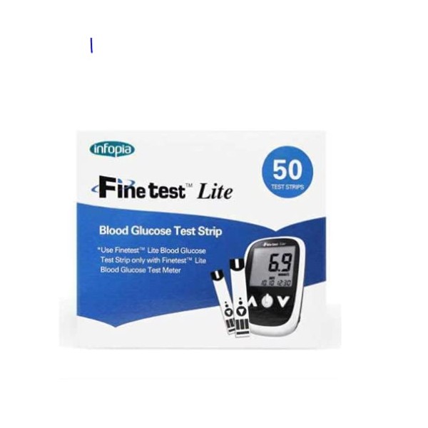 Fine Test Lite Blood Glucose Test Strips (50 Strips)