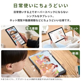 Iris Ohyama TA10E1W63-V1H Tablet 10.1 Inch Large Screen Display Android 15 64GB with Protective Film Type-C Compatible CPU RK3562 Memory 3GB + 6GB 5000mAh Earphone Jack Wi-Fi Model LUCA Headpin Model