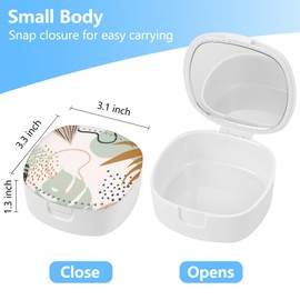 TIHYWR TIHYWR Retainer Case,Mouth Guard Case,Denture Case,Orthodontic Aligner Case With Mirror and Ventilation Holes Night Guard Case,Maple Leaf Green