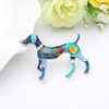 DOWAY Enamel Whippet Dog Brooch Pins Cute Whippets Dog Gifts