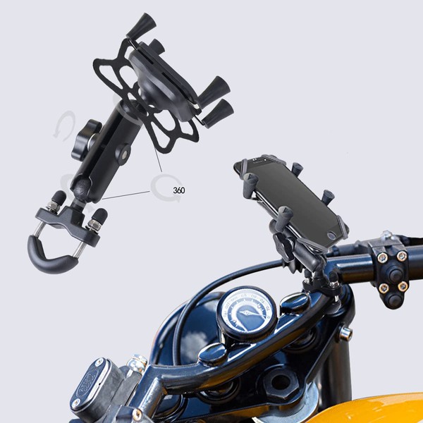Phone Holder for Motorcycle Aluminum Alloy Material Sturdy and Durable