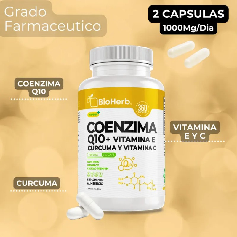 BioHerb | Coenzima Q10 + Vitamina E, C y Curcuma