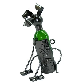 Handmade Wine Bottle Holder Sitting Dog ZB700