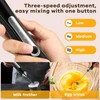 Milk Frother Handheld Rechargeable with Stand Frother Wand Foam Maker