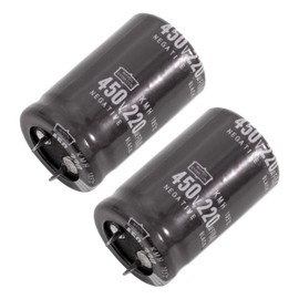Cermant 2 pcs 450V 220UF Electrolytic Capacitors Snap in Electrolytic Capacitor 25X40mm(0.98x1.57in) Long Life, High Stability, Electronic Component for Adapter Inverter
