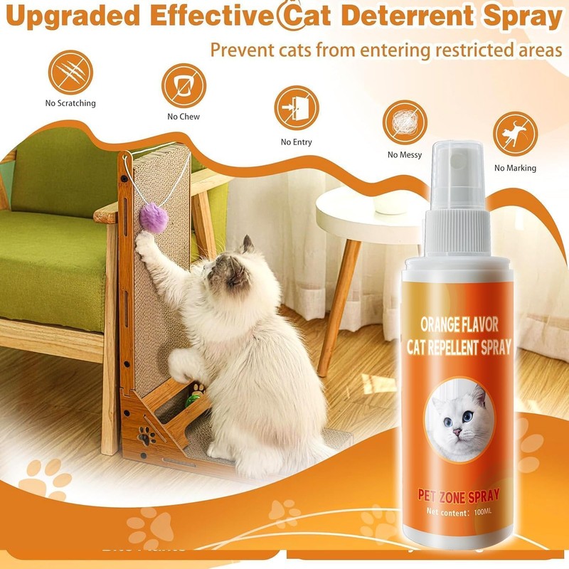 TailTrespass Cat Deterrent Spray, Natural Cat Spray Deterrent for Urine