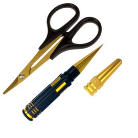Body Reamer 0-14 mm Hole Punch with Sleeves and Curved Scissors for RC Car Bodyshell Hobby Tools