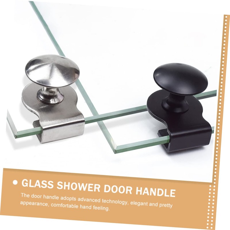 Mipcase 2pcs Glass Door Handles Pull Clamp for Shower Cabinet