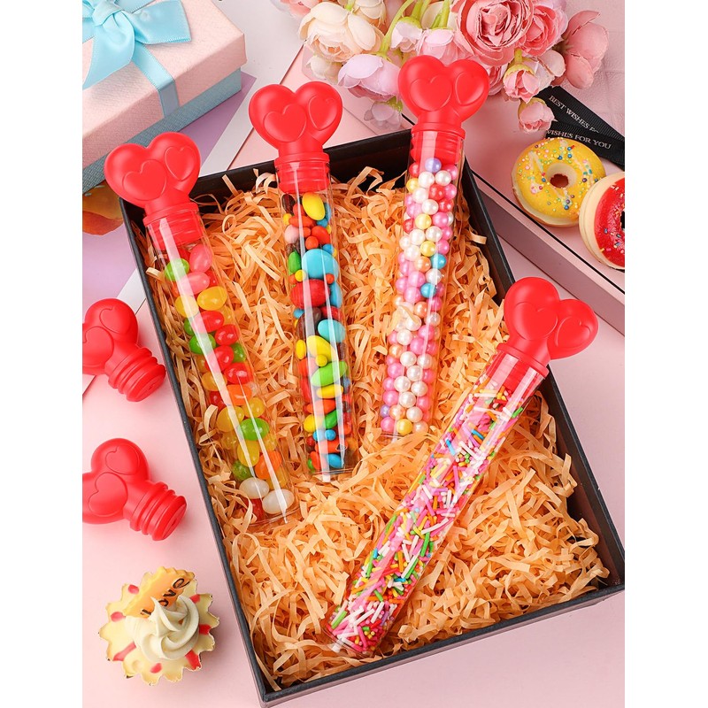 14Pcs Empty Candy Cane Tubes, Clear Plastic Candy Containers for