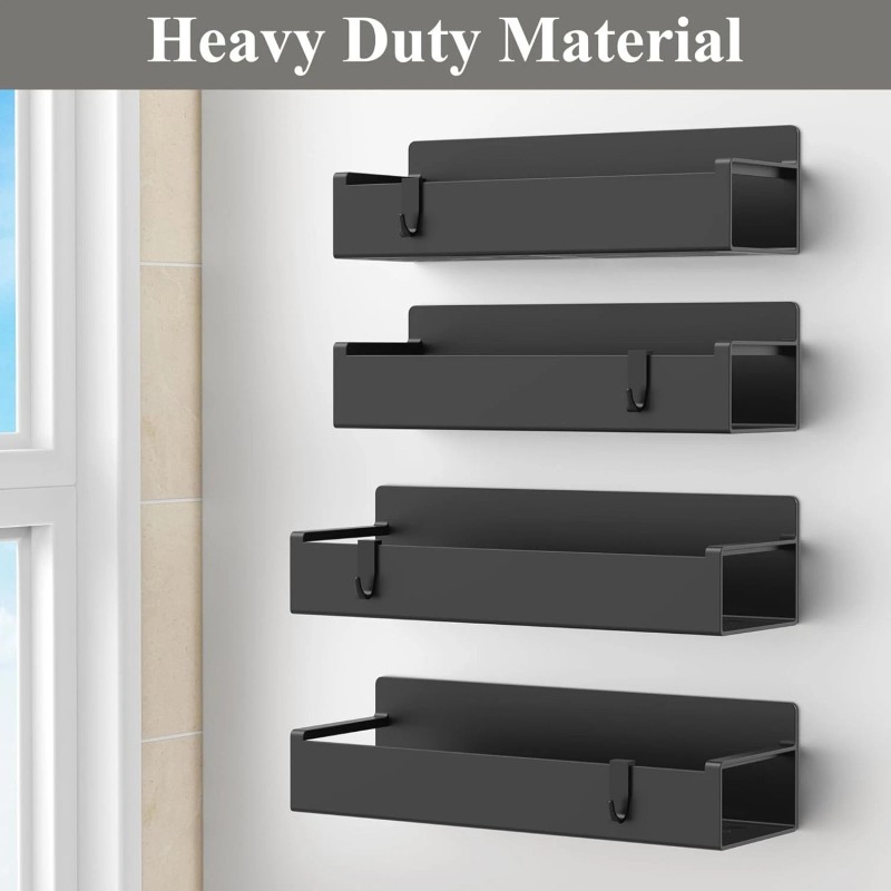 HuggieGems 4 Pack Magnetic Spice Rack Organizer for Refrigerator and