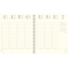 Exacompta - 180847E – Wochenkalender, quadratisch, SAD 18S, Spiralbindung, 15 x 17 cm – September 2025 bis Dezember 2026 – mehrsprachig (6 Sprachen)
