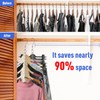 DFQHSCTE 5 Pack Wardrobe Space Saving Hangers, Metal Wardrobe Organizer,