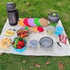Cagelya Mess Kit for Camping Silicone Collapsible Bowl Collapsible Cup