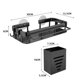 youjia Kitchen Sink Organiser Hanging Sponge Holder Sink Brush Holder Sink Organiser Kitchen Stainless Steel with Stick Holders Towel Holder Hook No Drilling Kitchen Caddy Holder Shelf