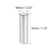 Stainless Steel Dowel Pins, 8mm x 30mm, Set of 10,