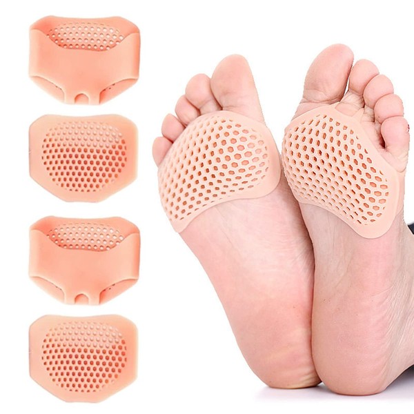 Metatarsal Pads, Ball of Foot Cushion (2 Pairs), Forefoot Pads, Breathable and Soft Gel, Best for Diabetics, Calluses, Blisters, Forefoot Pain
