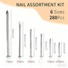 Ywmimn 280 Pcs Nail Assortment Kit, 6 Sizes Finishing Nails