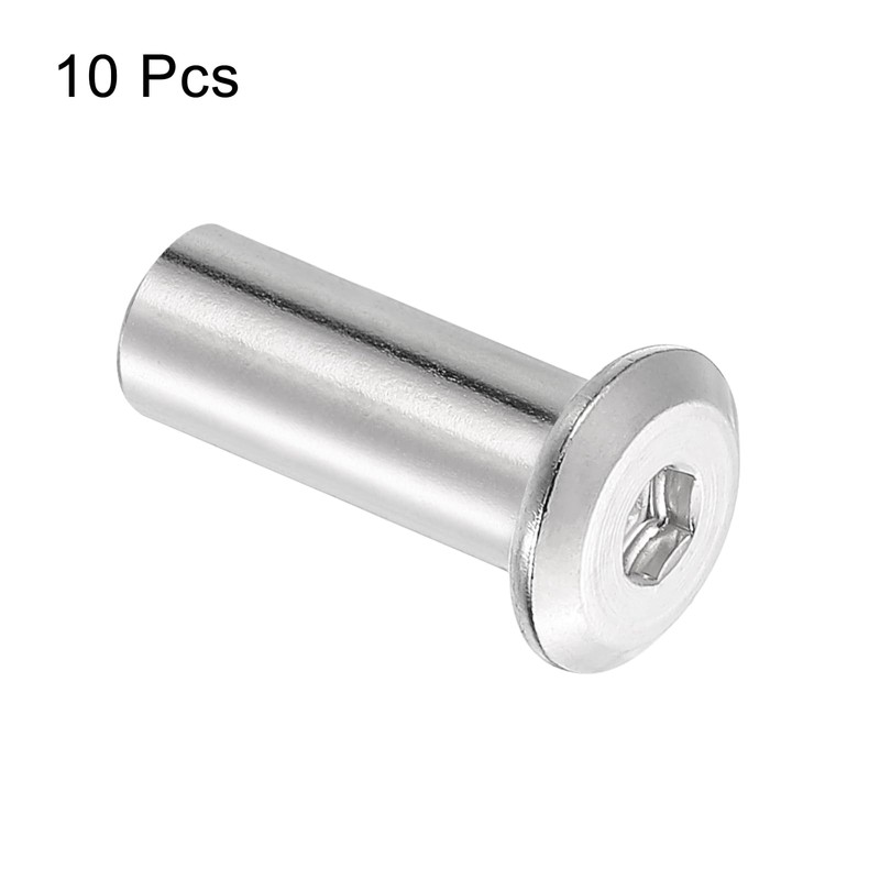 sourcing map M6x22mm Hex Socket Head Insert Nut Screw Post