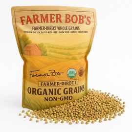 Farmer Bob's Organic Hulled Buckwheat Groats – USDA Organic, Non‑GMO, Farmer‑Direct, Glyphosate‑Free, Gluten‑Free Superfood trigo sarraceno organico Raw Buckwheat Groats 5 lb Storage Bulk Bag