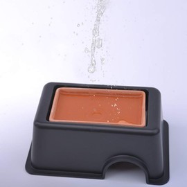 Tfwadmx Reptile Hide Box, Gecko Hideout and Cave with Water Supply for Lizards Snakes Leopard Gecko Spiders Frog