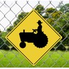 Tractor Traffic Farm Crossing Traffic Aluminum Xing Sign 12 x