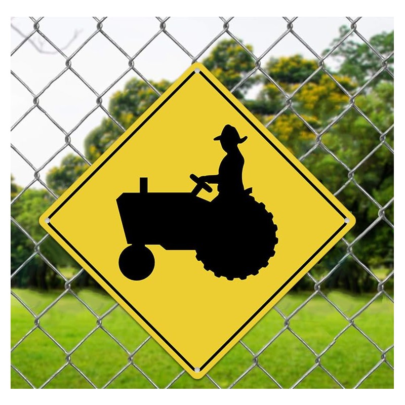 Tractor Traffic Farm Crossing Traffic Aluminum Xing Sign 12 x