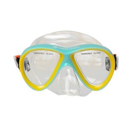 Hawaii Divers Guppy Kids Snorkel Dive Mask, Sky/Yellow, One Size