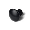 ANGSTROM 1-Pack Round Cabinet Knob, Smooth Top Diameter 1.25" (Black)