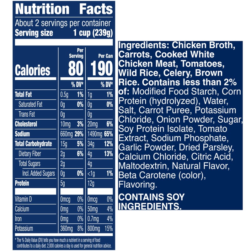Progresso Traditional, Chicken and Wild Rice Soup, Gluten Free, 19