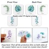 Watercolor Botanical Acrylic Coasters, Double-Sided UV Printed, CNC Polished Edges,