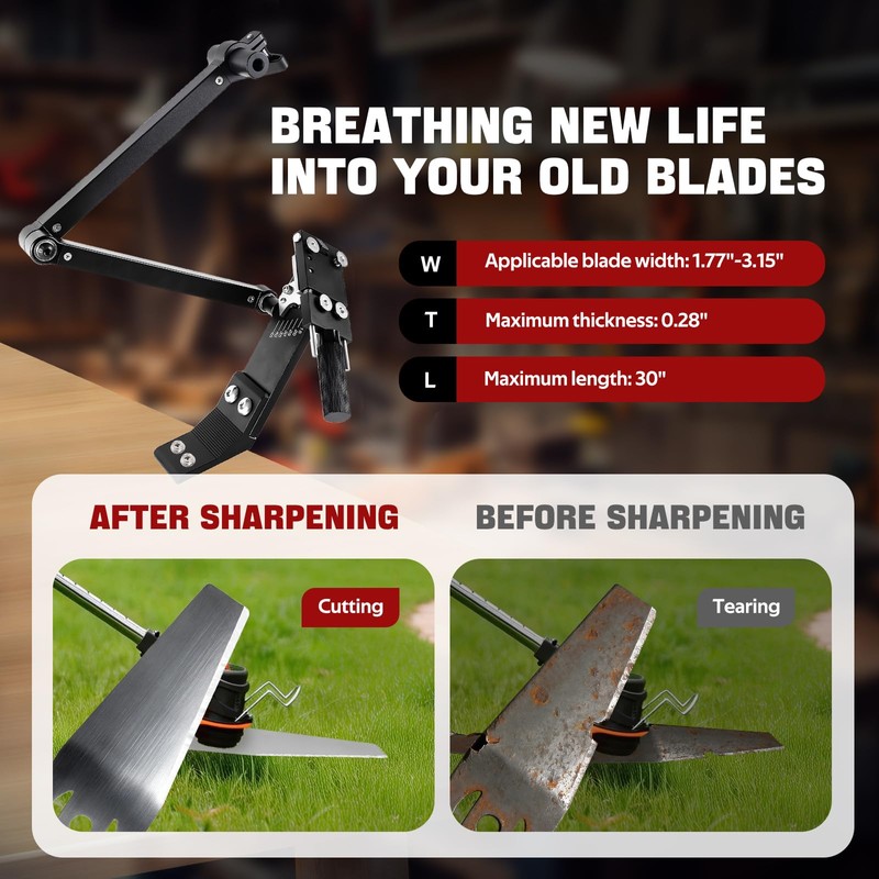 Aurorasters Lawnmower Blade Sharpener & Mower Blade Balancer