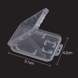 SD Card Case, Set of 20, Micro Micro SD Card Case, Thin, Lightweight, Memory Card Holder, Storage Case, Card Slots, Organization, Storage, Waterproof, Small, Portable, Transparent Color