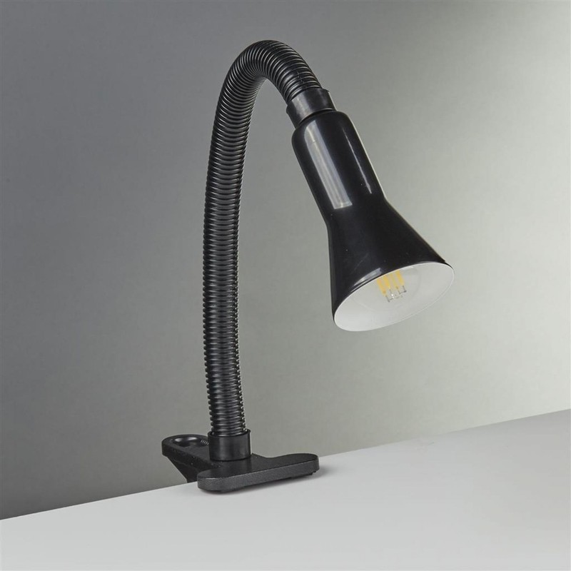 Searchlight Task clamp lamp desk partner black flexi clip (P4122BK)