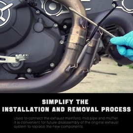 Exhaust Pipe Weld Tab and Tension Spring Kit for Slip Connector