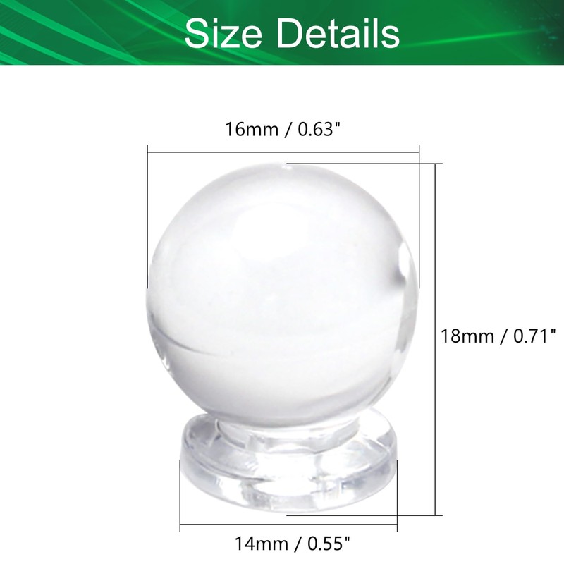 Yinpecly 6PCS Self Adhesive Cabinet Pull Handle, Mini Acrylic Pull