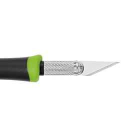 Wedo 7862599 Pocket Comfortline Scalpel with Sliding Mechanism, Soft Grip with 5 Replacement Blades, Apple Green/Black