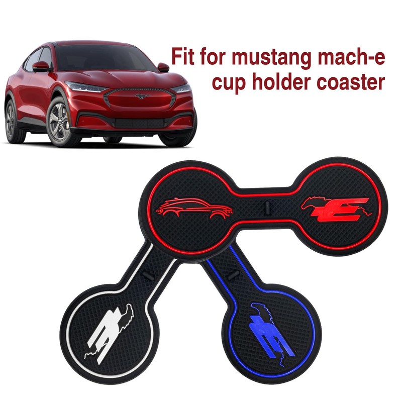 LSAUTO Compatible for Ford Mustang Mach-E Car Cup Holder Coaster,