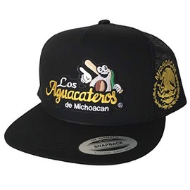 Los aguacateros de Michoacan Logo Federal a Lado 2 Logos Hat Black mesh