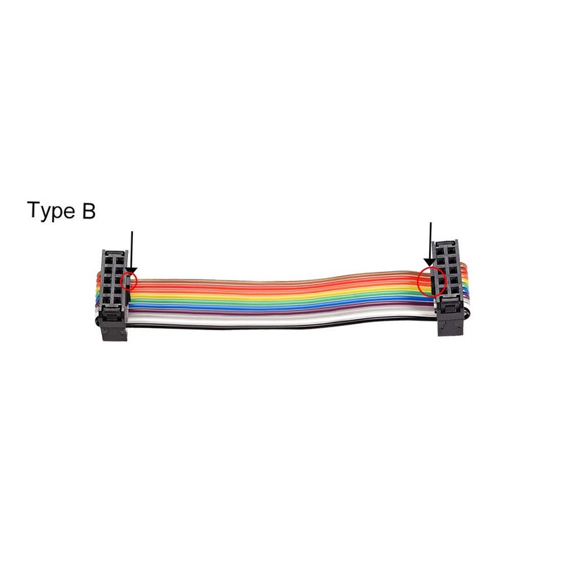 sourcing map IDC Ribbon Cable Coloured Rainbow Colour Wire 10