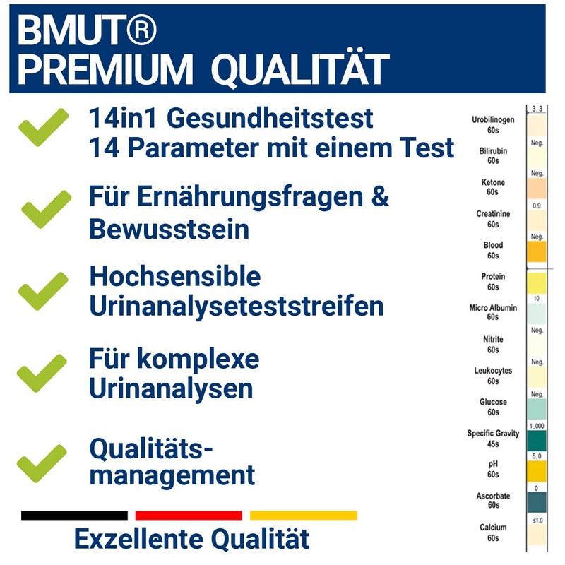 25 x Health Test 14-in-1 Urine Test Strips for 14