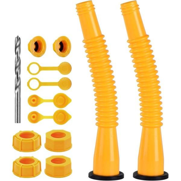 Zoolowua Gas Can Spout Replacement Kit, Nozzle (2 2 Yellow