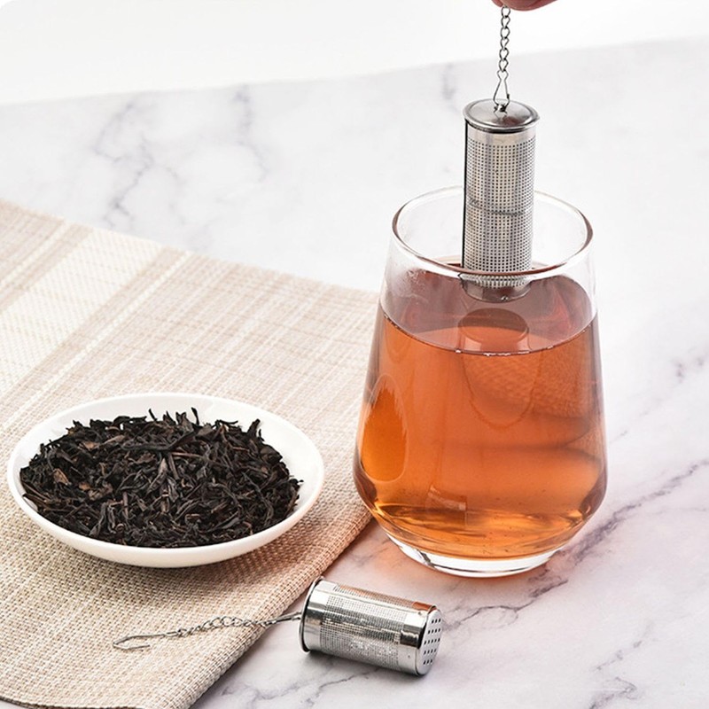4-Piece Tea Strainer, Stainless Steel Filter, Loose Tea Infuser, Long