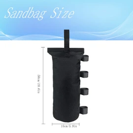 TJHypenete 4Pcs Heavy Duty Canopy Weight Bags, Outdoor Leg Canopy Weights Sand Bags for Pop Up Canopy Tent, Canopy Sandbags Weight Bags for Sun Shelter, Garden Patio Umbrella, Gazebo Tent (15x50 cm)