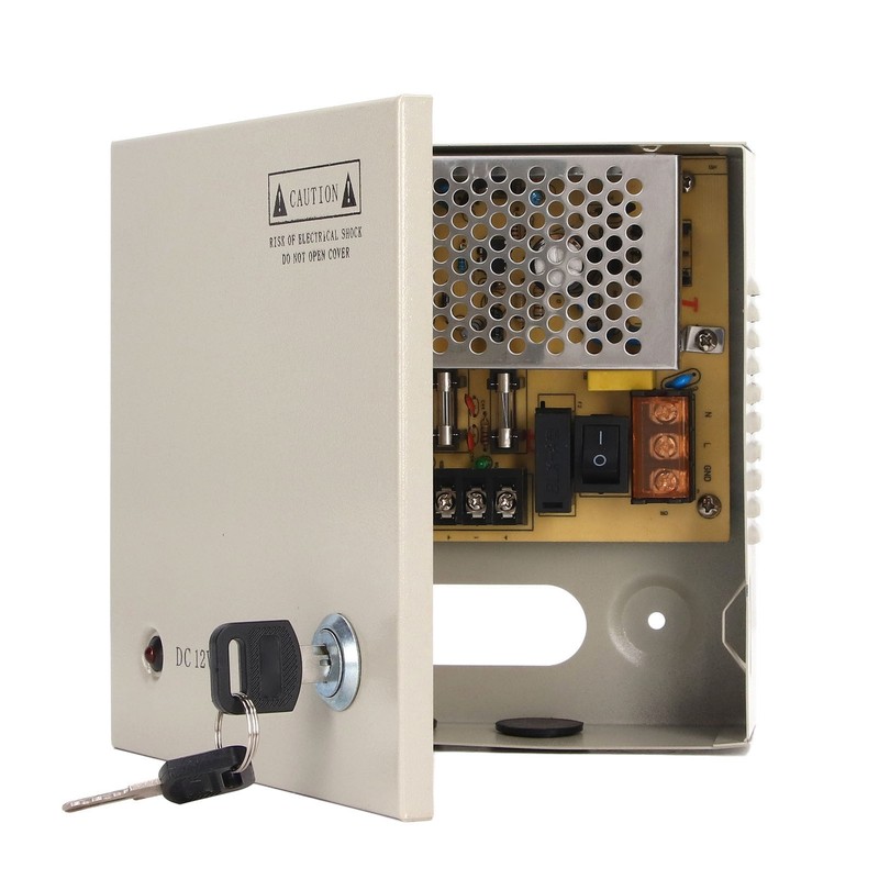 4 Channel 12V CCTV Power Supply 3A Fuse Closed Circuit