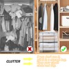 80L Clothes Storage Bags, 4 Pack Large Clear Capacity Clothes