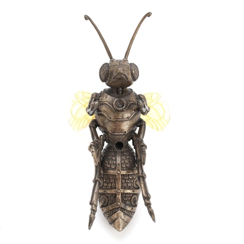 Veronese Design 10 5/8" Steampunk Hornet On Display Stand Resin